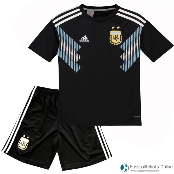 Argentinien Trikot Kinder Auswarts 2018 Schwarz Blau Fussballtrikots Günstig